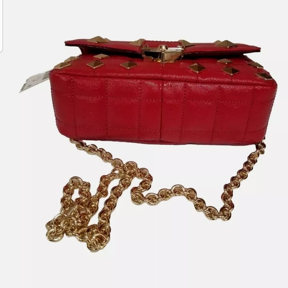 NWT!  MICHAEL KORS SOHO SMALL CRIMSON 🔥🔥 STUDDED CHAIN LEATHER SHOULDER BAG - Picture 8 of 14